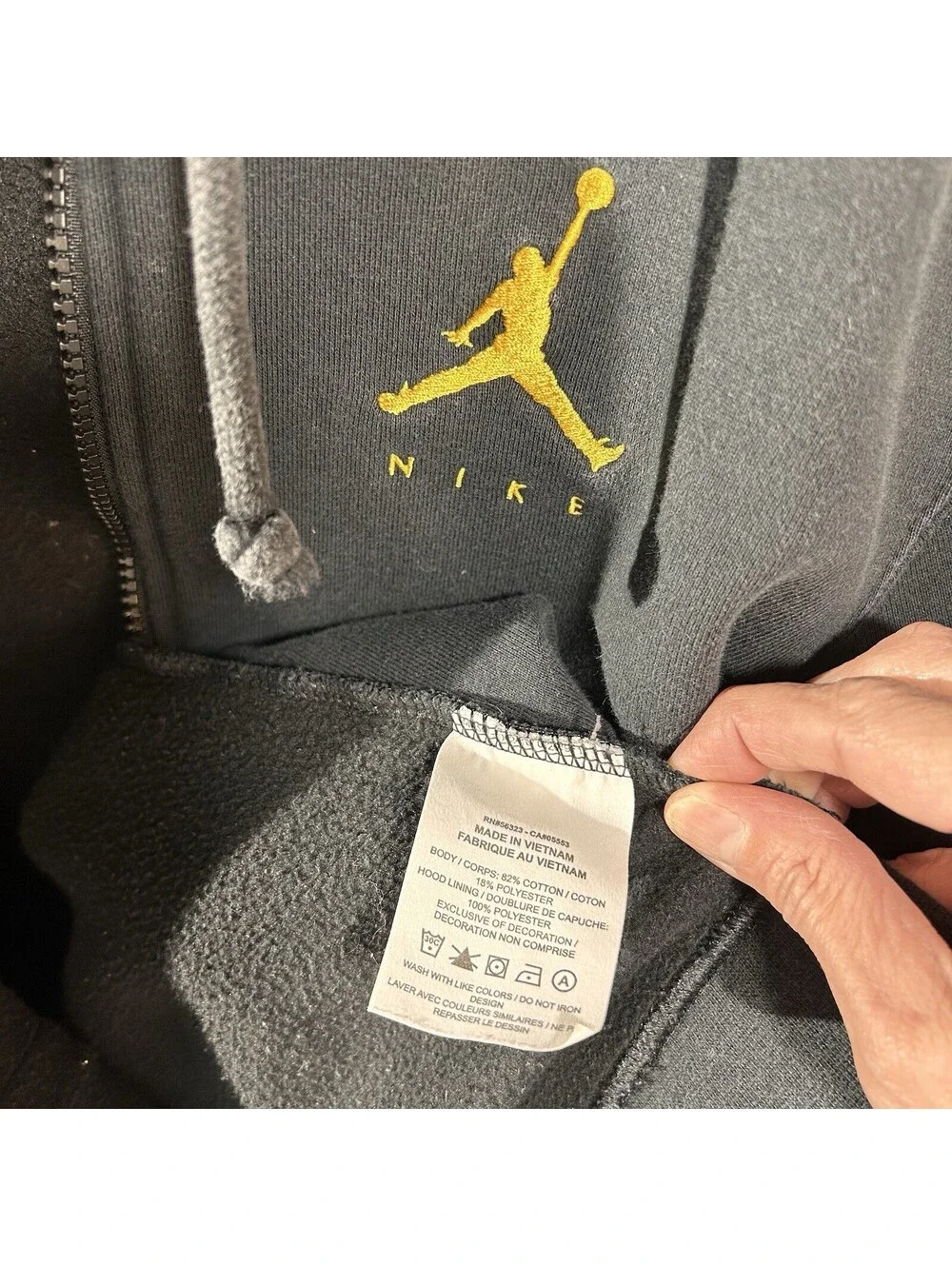 Vintage 1998 Jordan Nike Air Jumpman NBA Finals Full Zip Y2K S Hoodie